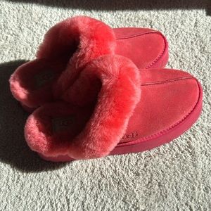 Ugg Pink Platform Disquette Slippers